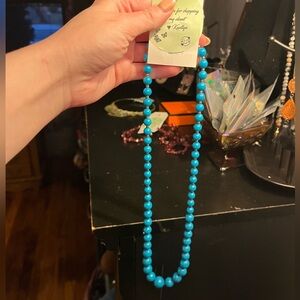 Turquoise Blue Beaded Necklace - Women Jewelry